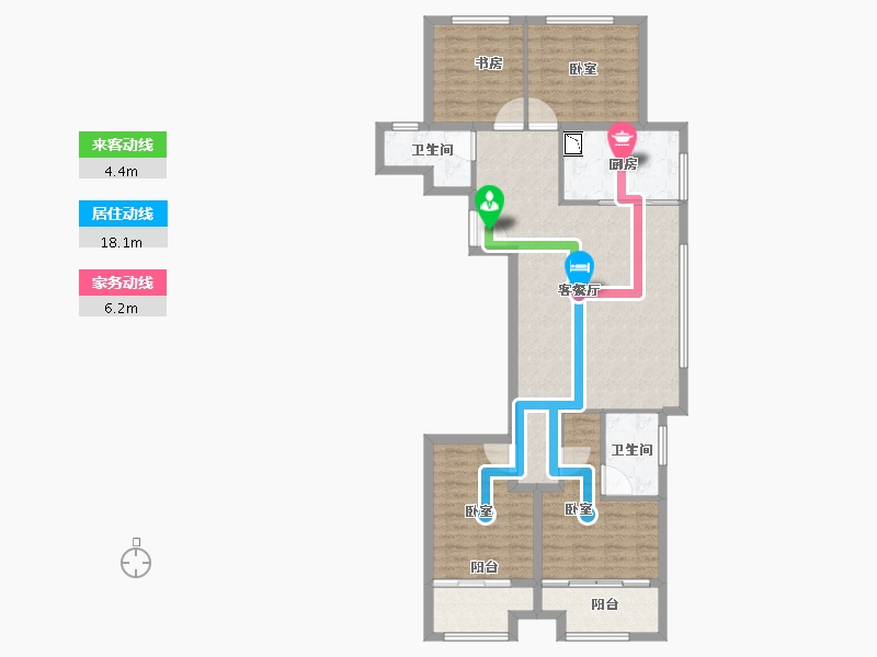 河南省-商丘市-中骏·云景台-110.00-户型库-动静线