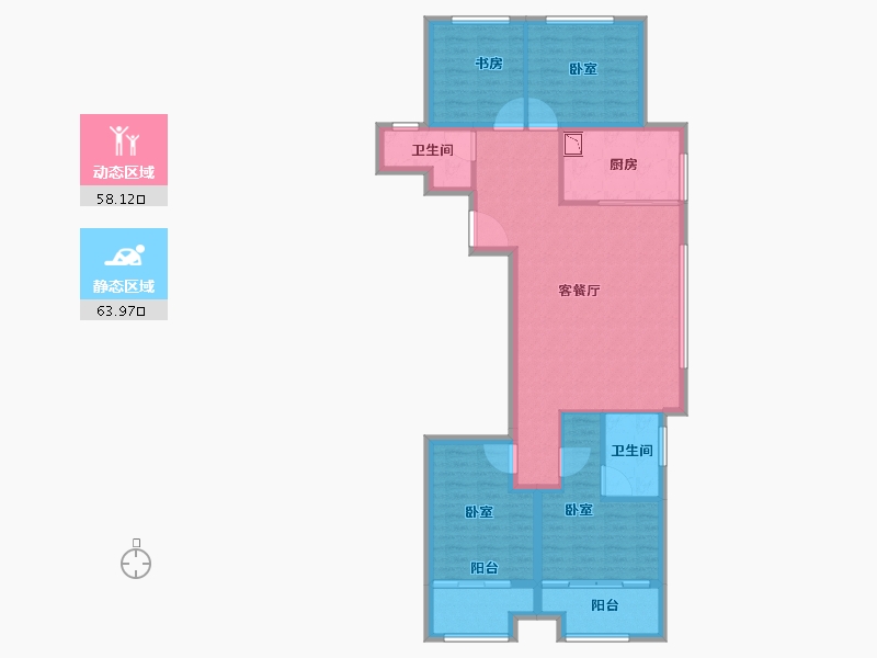 河南省-商丘市-中骏·云景台-110.00-户型库-动静分区