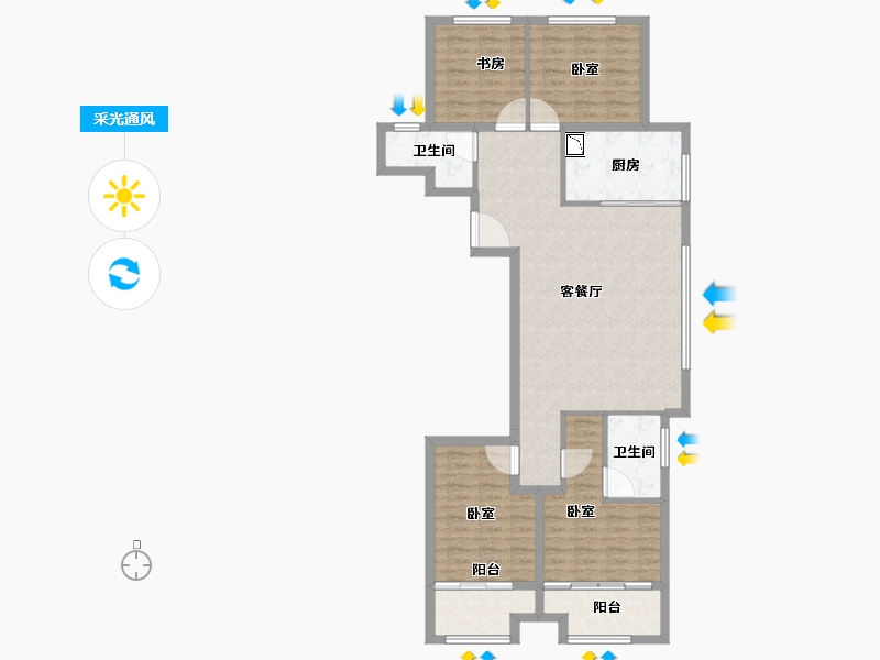 河南省-商丘市-中骏·云景台-110.00-户型库-采光通风