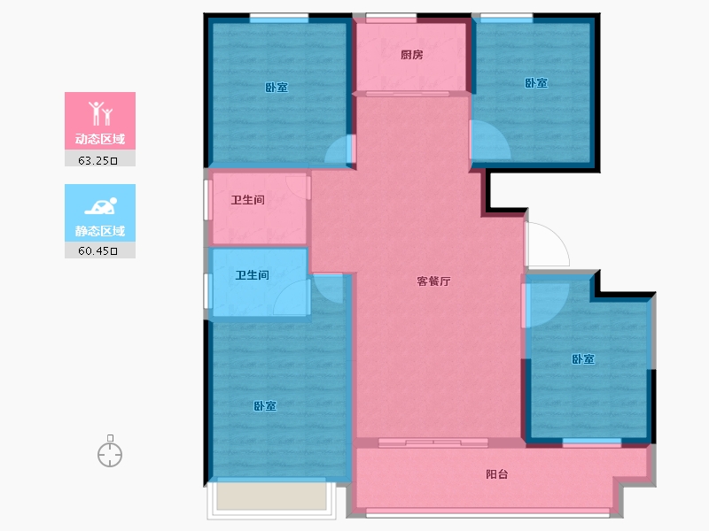 河南省-安阳市-锦瑞一品-111.49-户型库-动静分区