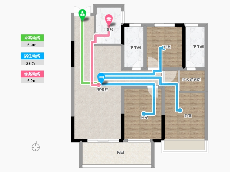 河南省-南阳市-镇平建业春天里-92.00-户型库-动静线