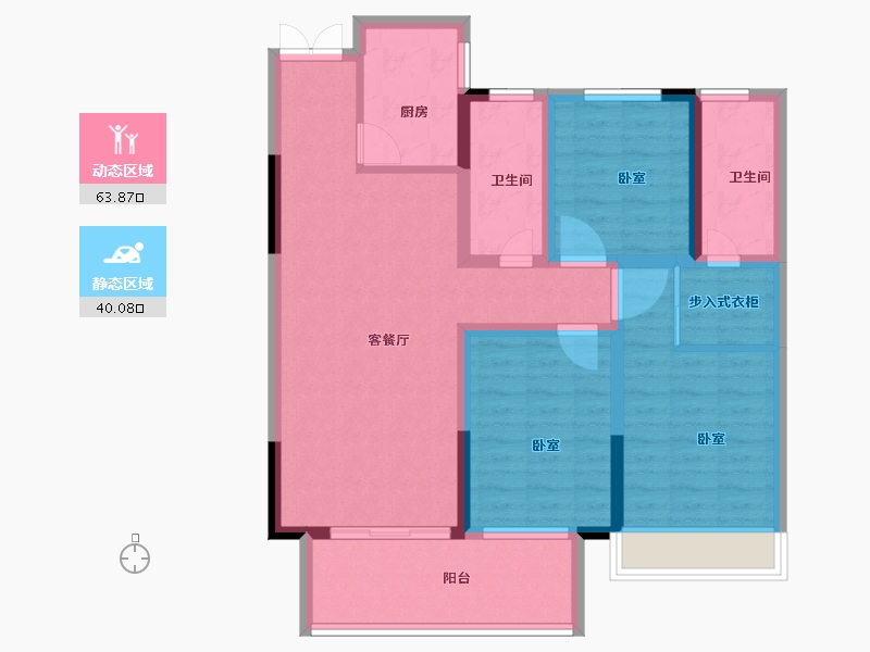 河南省-南阳市-镇平建业春天里-92.00-户型库-动静分区