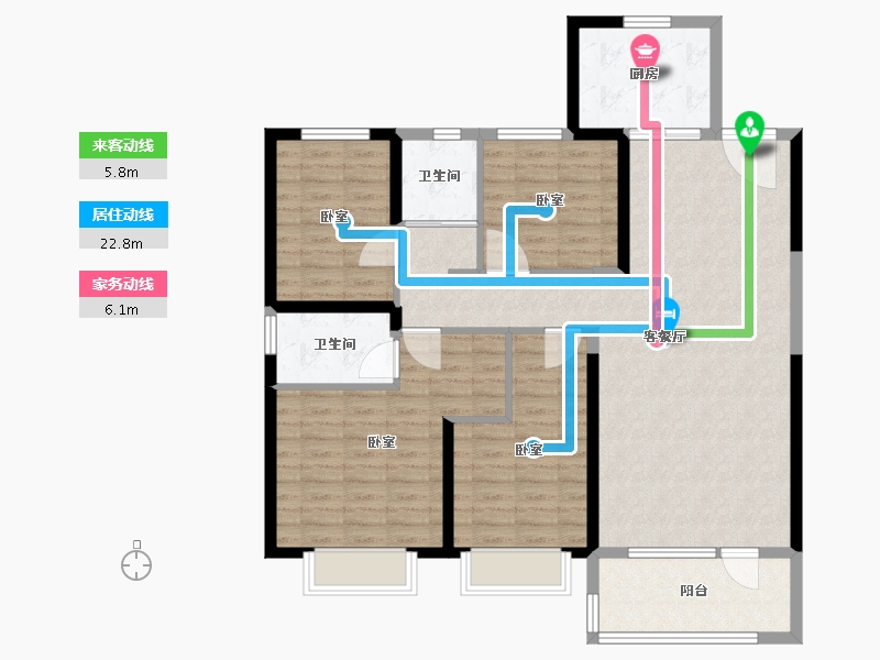 山东省-德州市-德州碧桂园天宸-114.00-户型库-动静线