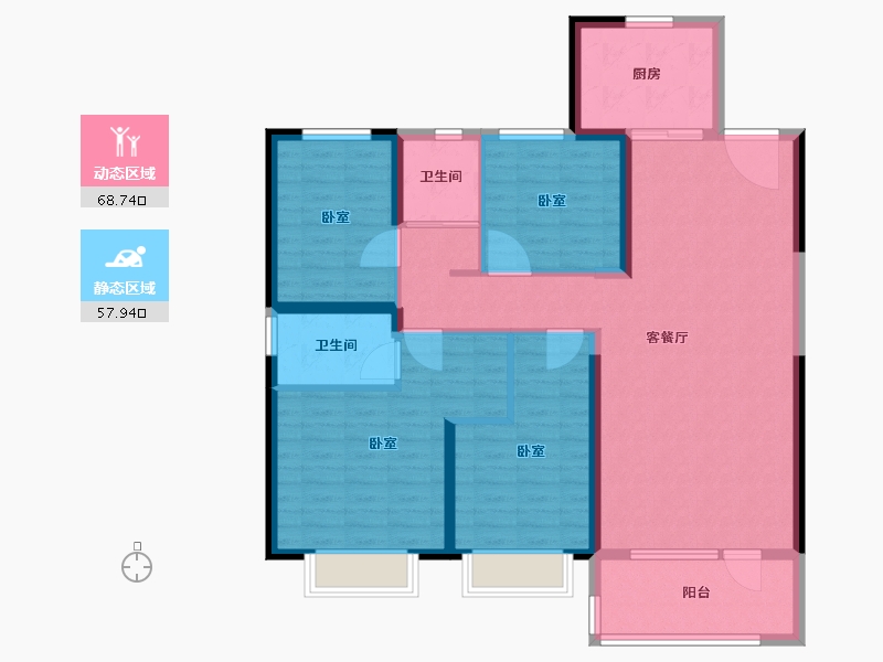 山东省-德州市-德州碧桂园天宸-114.00-户型库-动静分区