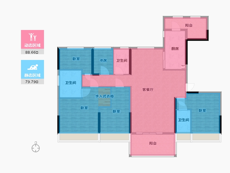 河南省-许昌市-碧桂园十里花海-152.00-户型库-动静分区