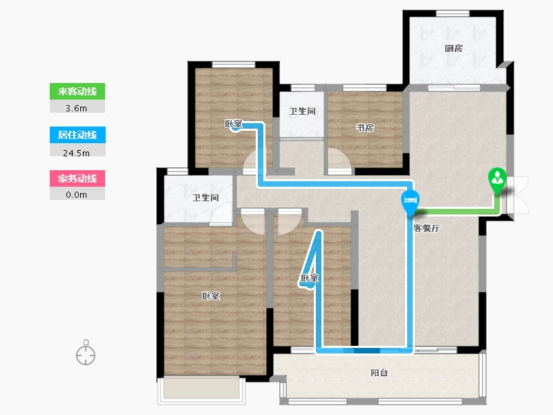 河南省-南阳市-建业贰号城邦-131.59-户型库-动静线