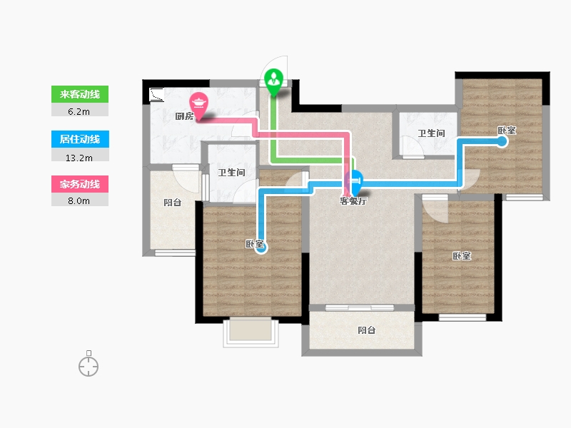 山东省-菏泽市-天正中央大街-94.72-户型库-动静线