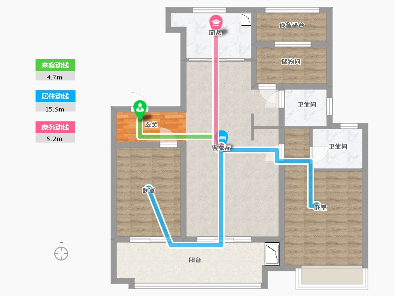 河南省-许昌市-建业臻悦汇-100.01-户型库-动静线