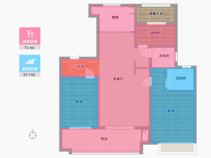 河南省-许昌市-建业臻悦汇-100.01-户型库-动静分区