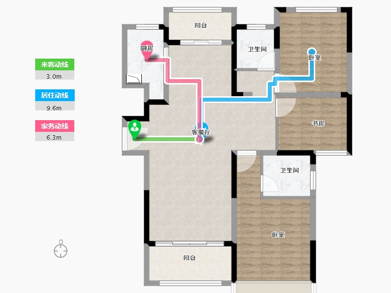 河南省-南阳市-建业幸福里-108.00-户型库-动静线