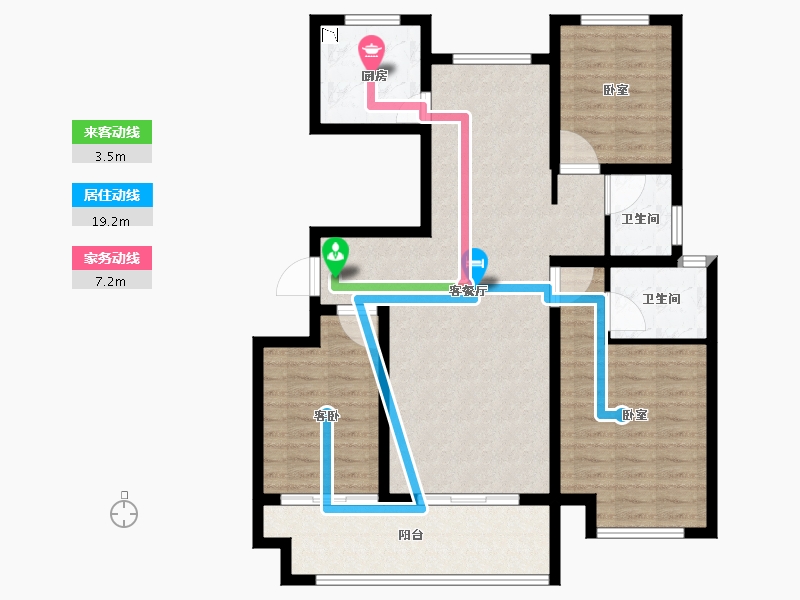 河南省-信阳市-翰林名门新城国际-101.31-户型库-动静线