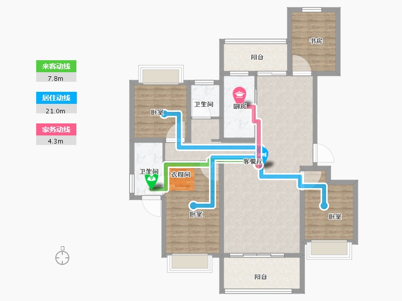 河南省-信阳市-鑫盛息州府-114.75-户型库-动静线