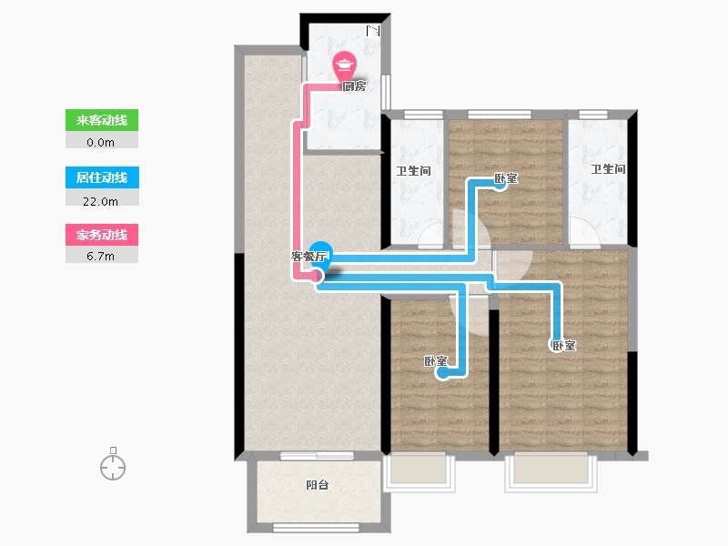 河南省-安阳市-实地紫薇公馆-98.00-户型库-动静线