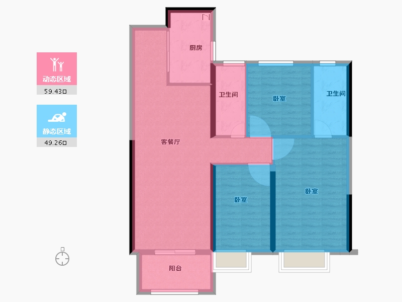 河南省-安阳市-实地紫薇公馆-98.00-户型库-动静分区