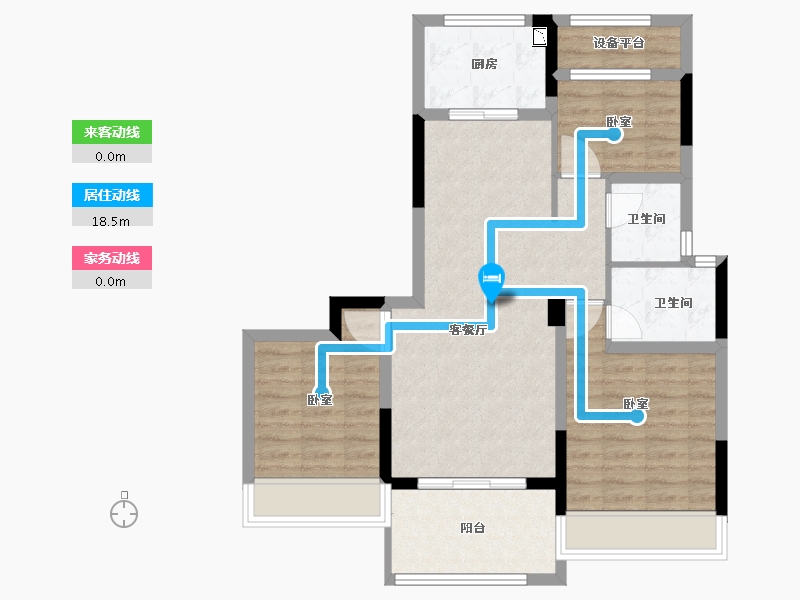 安徽省-宣城市-今创·香悦荣府-78.80-户型库-动静线