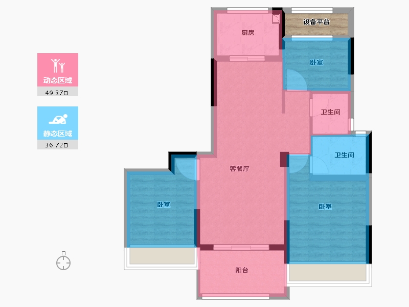 安徽省-宣城市-今创·香悦荣府-78.80-户型库-动静分区