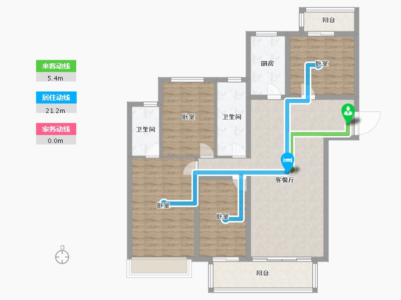 河南省-南阳市-金裕名门-116.90-户型库-动静线