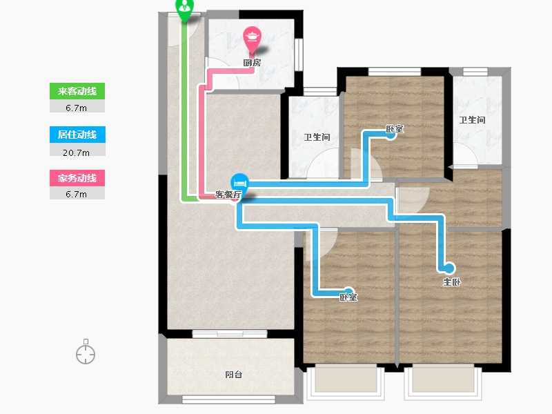 河南省-安阳市-锦瑞一品-90.23-户型库-动静线