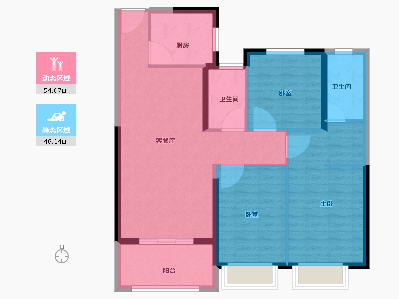 河南省-安阳市-锦瑞一品-90.23-户型库-动静分区