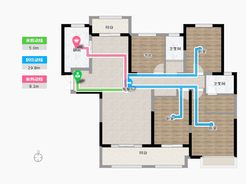 河南省-南阳市-建业贰号城邦-146.55-户型库-动静线