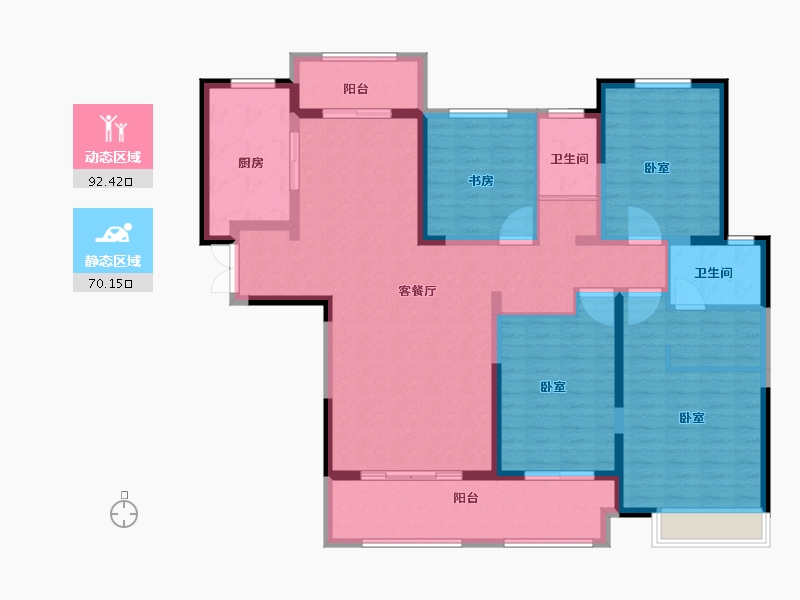 河南省-南阳市-建业贰号城邦-146.55-户型库-动静分区