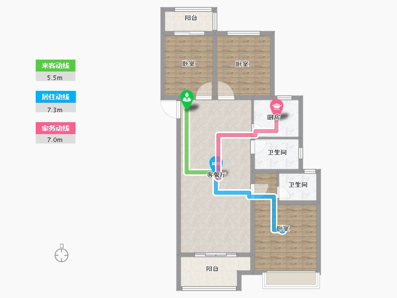 河南省-信阳市-唐家湾-108.00-户型库-动静线