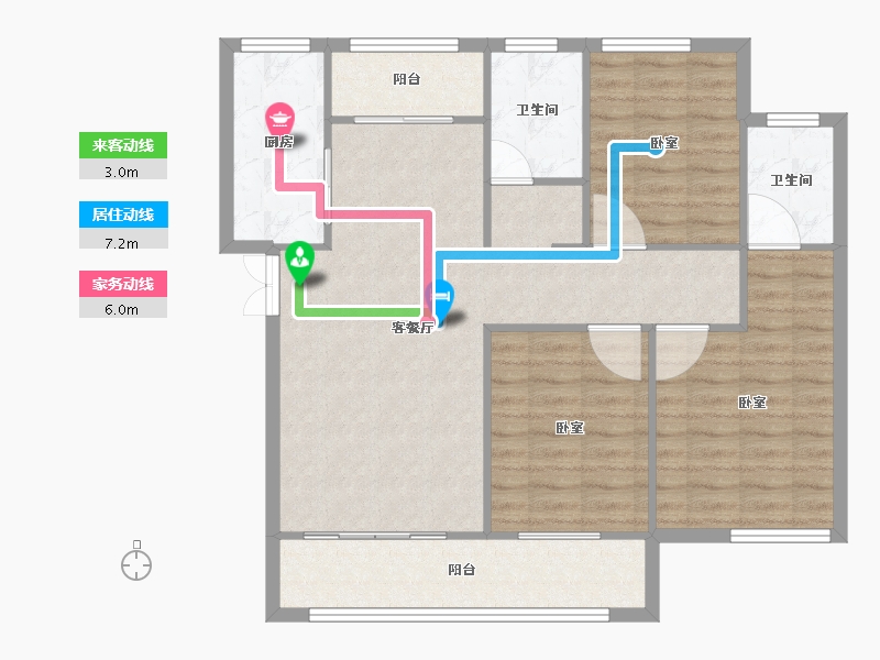 河南省-信阳市-清华苑-97.21-户型库-动静线