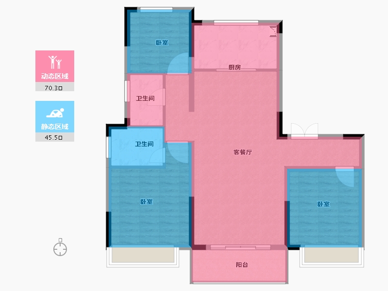 河南省-商丘市-珍宝岛·香缇雅苑-105.00-户型库-动静分区