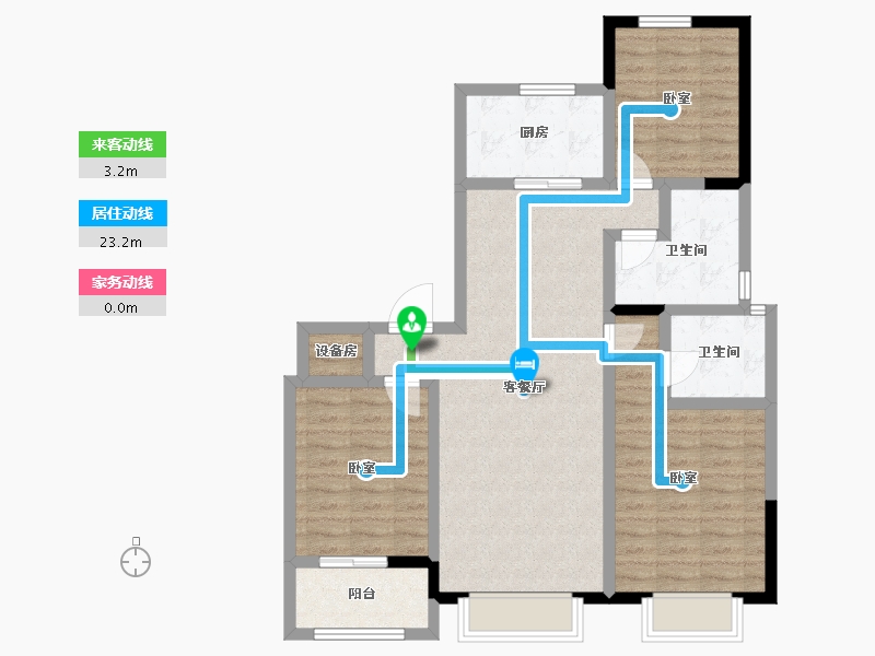 山东省-德州市-锦轩鸿府-91.93-户型库-动静线