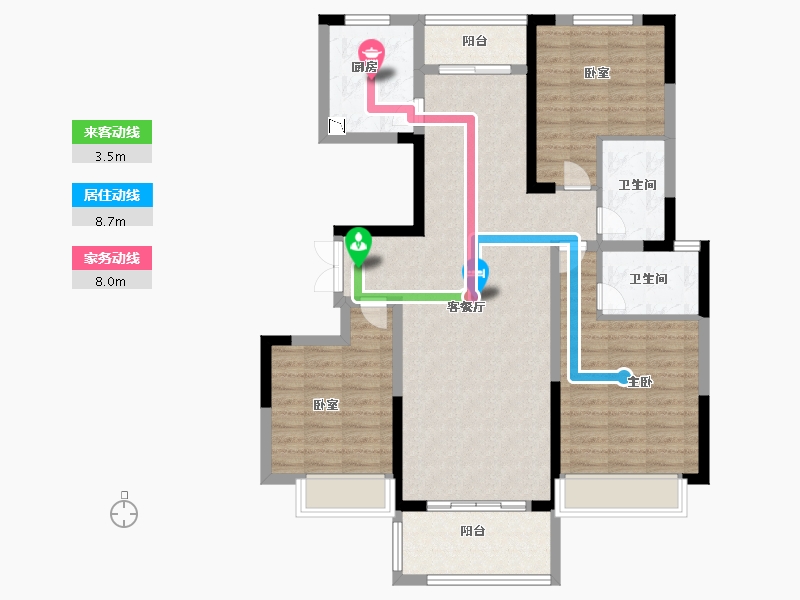 河南省-商丘市-建业·臻悦汇-101.99-户型库-动静线