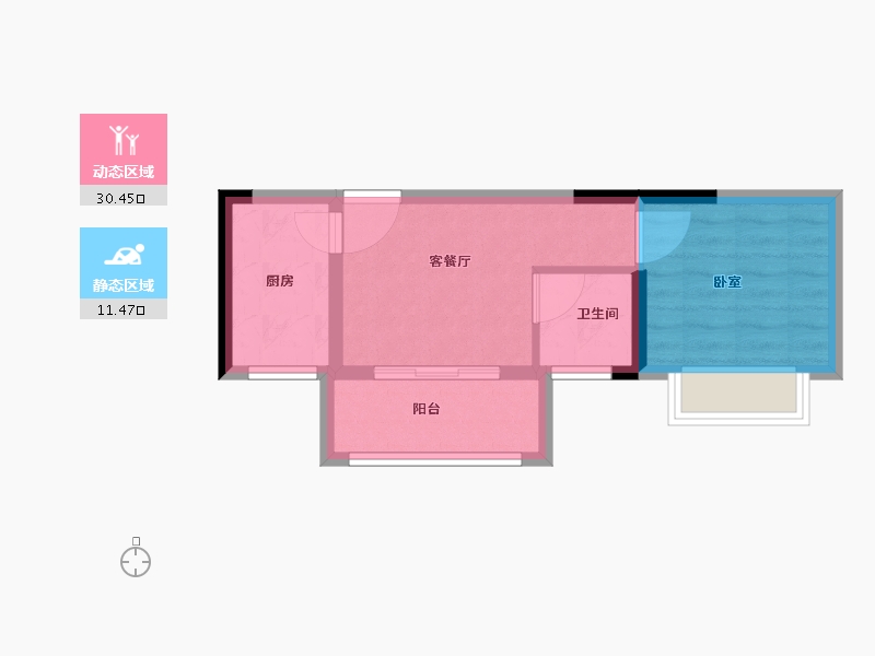 河南省-信阳市-龙腾公寓-36.78-户型库-动静分区