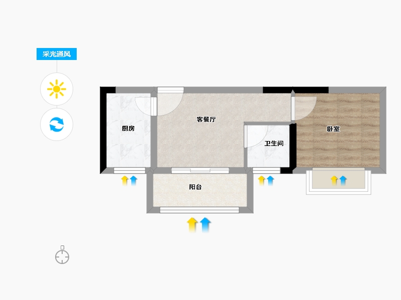 河南省-信阳市-龙腾公寓-36.78-户型库-采光通风