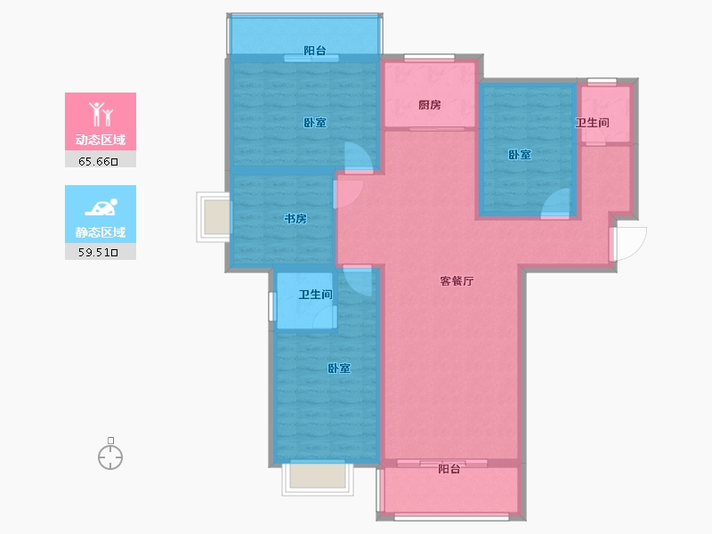 河南省-南阳市-尚城-111.90-户型库-动静分区