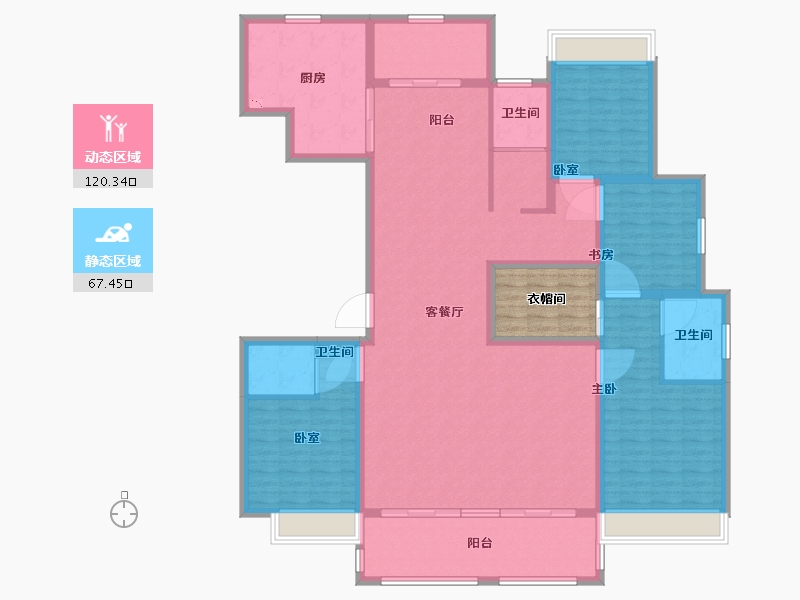 河南省-许昌市-腾飞洪河富贵-178.00-户型库-动静分区