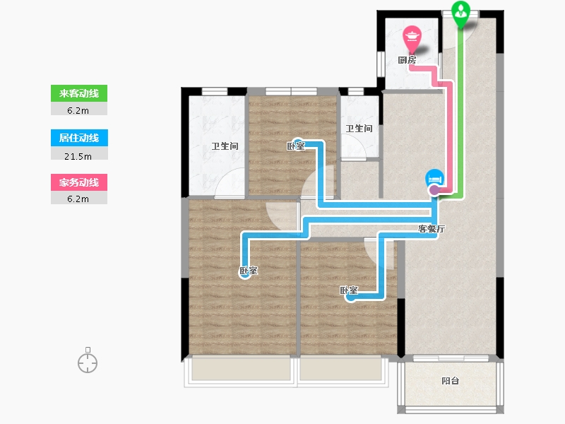 河南省-南阳市-碧桂园新都荟-98.00-户型库-动静线