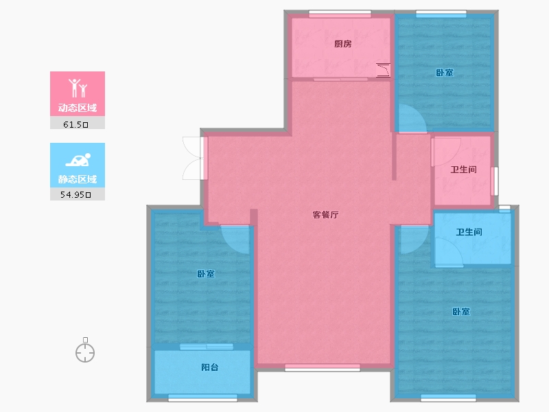 河南省-安阳市-合泰御园-105.01-户型库-动静分区