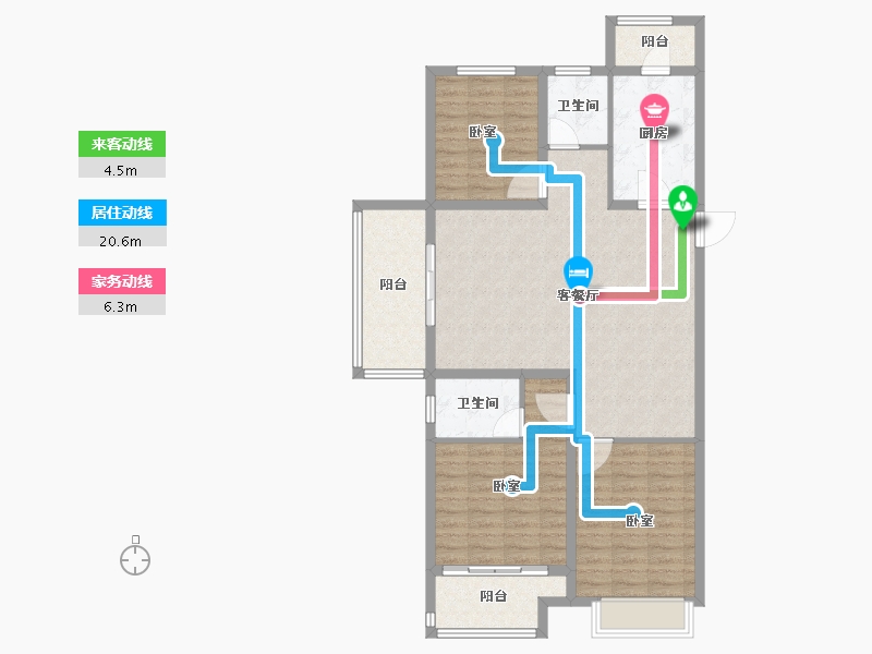 河南省-信阳市-唐家湾-108.00-户型库-动静线