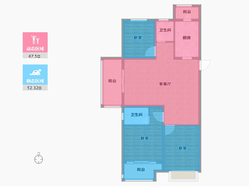 河南省-信阳市-唐家湾-108.00-户型库-动静分区