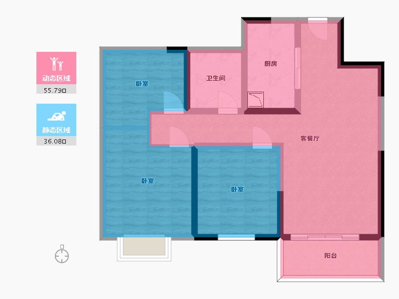 山东省-济南市-融汇城锦绣里-81.08-户型库-动静分区