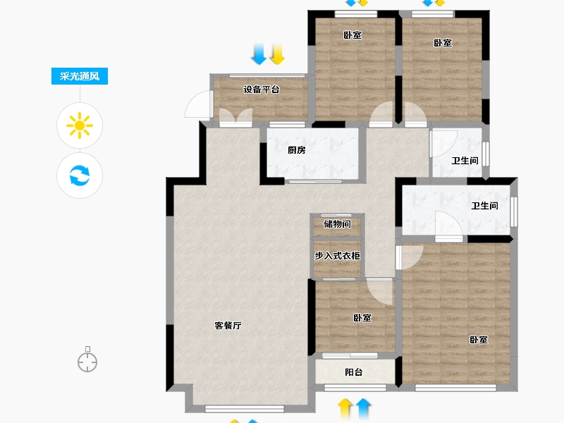 河南省-商丘市-归德华府-126.00-户型库-采光通风