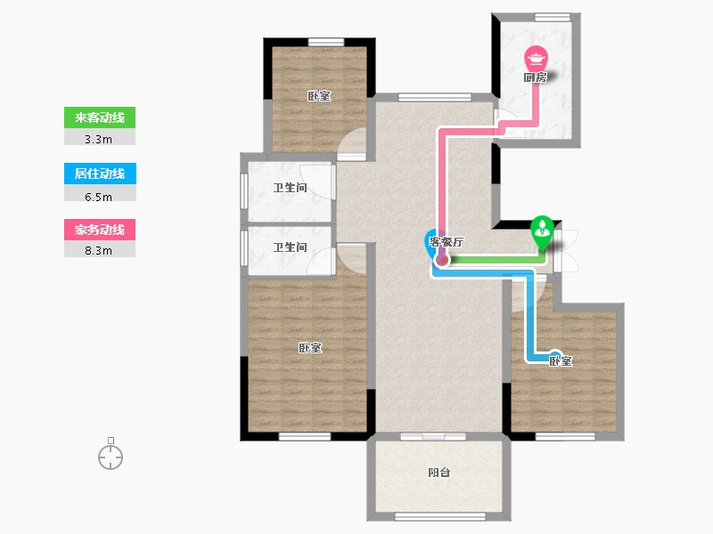 河南省-南阳市-盛世北城-111.00-户型库-动静线