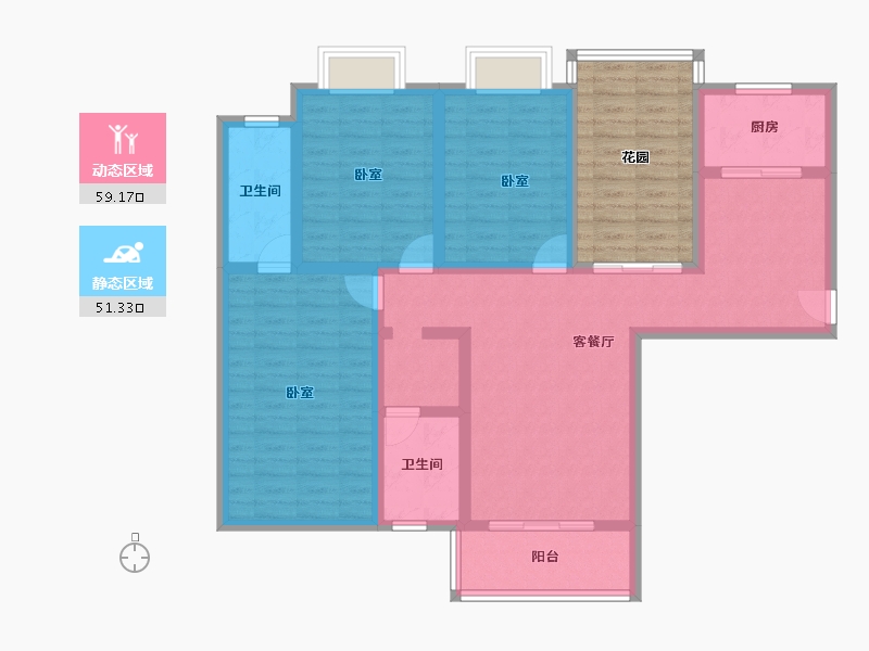 河南省-南阳市-滨河家园-110.00-户型库-动静分区