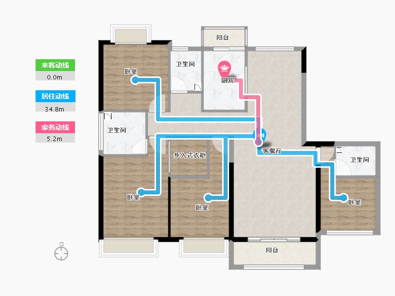 河南省-南阳市-淯水名邸-134.00-户型库-动静线