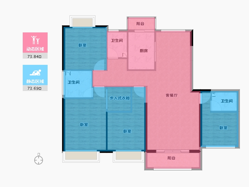 河南省-南阳市-淯水名邸-134.00-户型库-动静分区