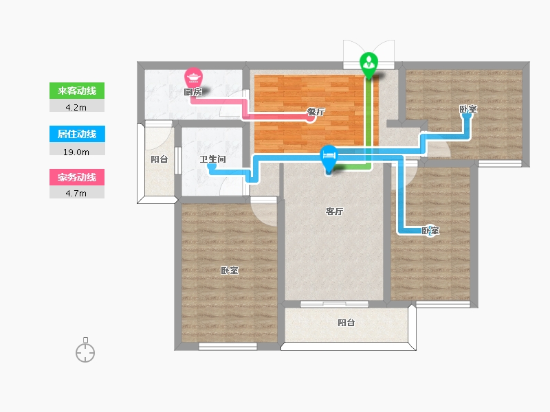 河南省-许昌市-建业春天里-95.39-户型库-动静线