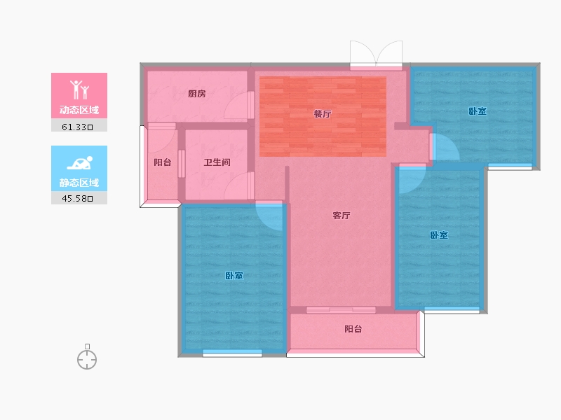 河南省-许昌市-建业春天里-95.39-户型库-动静分区