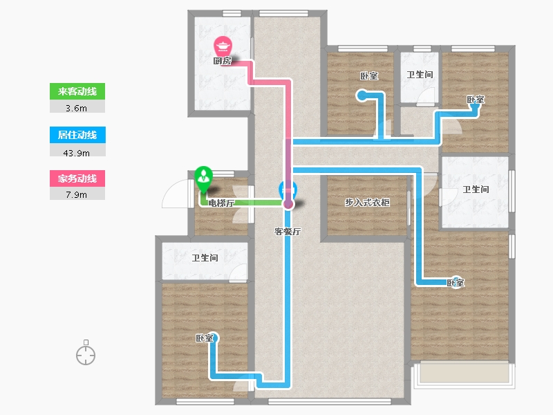 山东省-济南市-旅游路金茂府-158.00-户型库-动静线