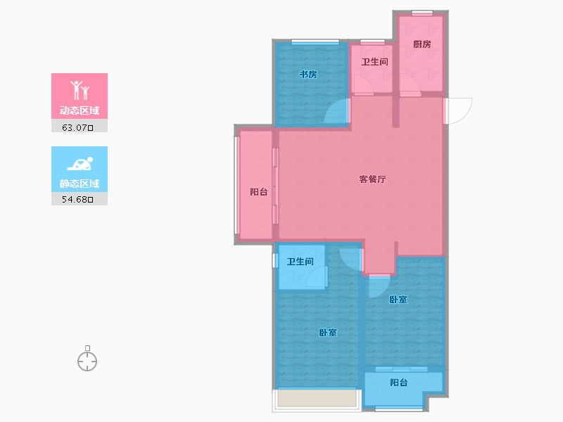 山东省-菏泽市-单县佳和城-105.99-户型库-动静分区