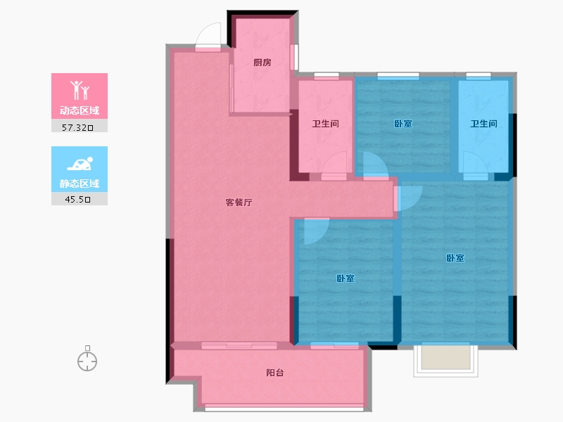 河南省-周口市-建业·滨河院子-92.01-户型库-动静分区