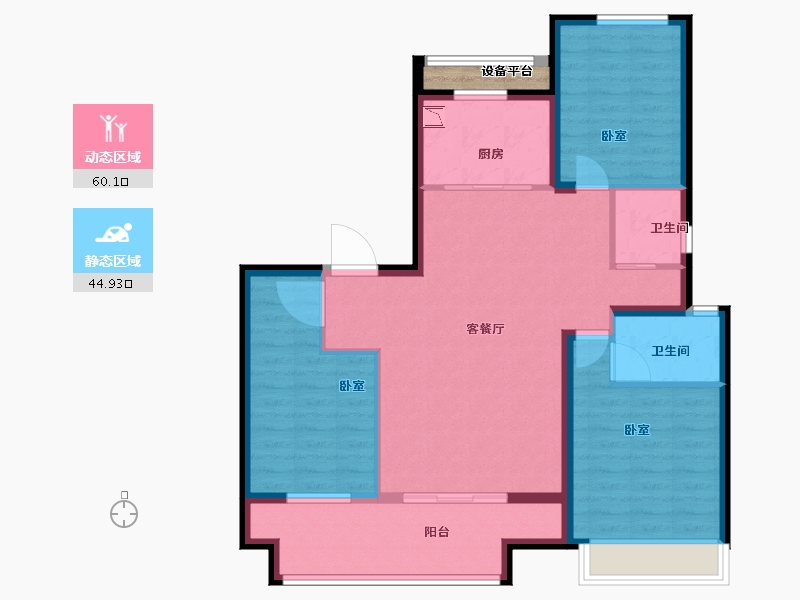 河南省-商丘市-发投上坤光和四季-96.00-户型库-动静分区